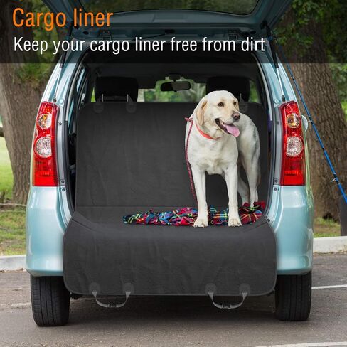 Active Pets Dog Car Seat Cover - Waterproof Cotton Seat Protector for Cars, SUVs, Trucks - Universal Fit - XL, Black in Kuwait
