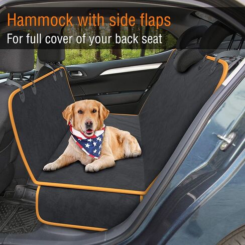 Active Pets Dog Car Seat Cover - Waterproof Cotton Seat Protector for Cars, SUVs, Trucks - Universal Fit - XL, Black in Kuwait