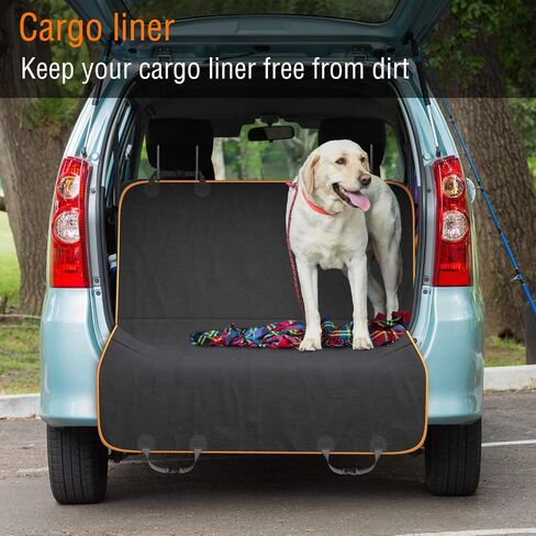 Active Pets Dog Car Seat Cover - Waterproof Cotton Seat Protector for Cars, SUVs, Trucks - Universal Fit - XL, Black in Kuwait