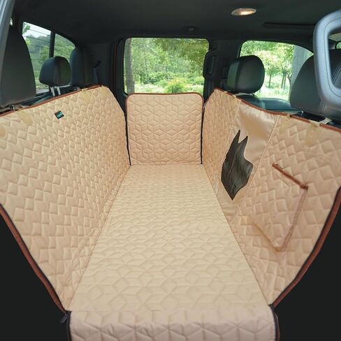 Meginc Dog Car Seat Cover for Trucks, Dog Seat Cover for Back Seat F150 Ram 1500, Waterproof Dog Hammock for Truck Crew Cab with Mesh Window Heavy Duty Seat Cover for F-Series/GMC Sierra/Silverado in Kuwait
