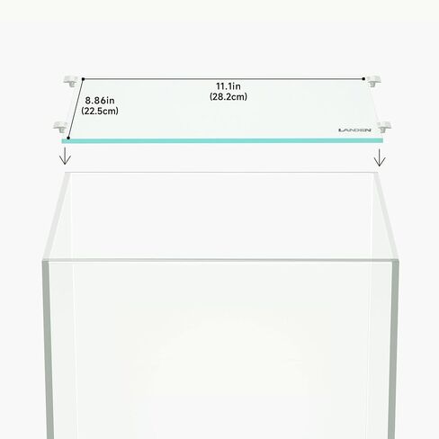 LANDEN Low-Profile Clear Acrylic Aquarium Glass Cover Clips, Holder for 4mm Glass Lid - 12pcs/Pack, Minimalist, Compatible with Rimless Tanks of All Thicknesses in Saudi Arabia