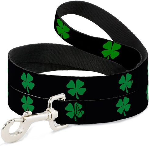 مقود الحيوانات الأليفة بإبزيم للأسفل - سانت بات أسود/أخضر - بطول 6 أقدام - عرض 1 بوصة in Kuwait