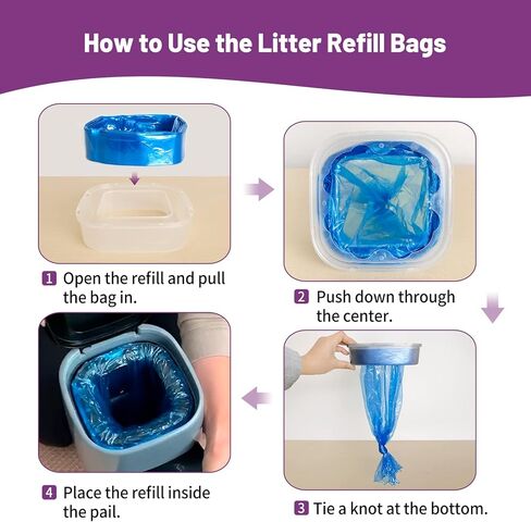 اكياس اعادة تعبئة فضلات القطط من 8 قطع in Kuwait