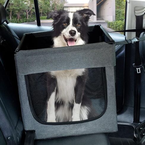 Cathpetic Car Seat for Dogs - Large Dog Car Seat with Stable Structure, Waterproof Pet Car Seat for Back and Front Seat of The Car, Pickup and Trucks, Perfect Dog car seat for Medium and Large Dog in Kuwait