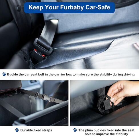 Cathpetic Car Seat for Dogs - Large Dog Car Seat with Stable Structure, Waterproof Pet Car Seat for Back and Front Seat of The Car, Pickup and Trucks, Perfect Dog car seat for Medium and Large Dog in Kuwait