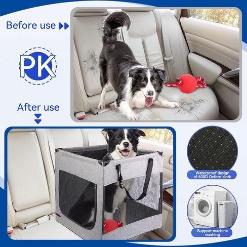 Cathpetic Car Seat for Dogs - Large Dog Car Seat with Stable Structure, Waterproof Pet Car Seat for Back and Front Seat of The Car, Pickup and Trucks, Perfect Dog car seat for Medium and Large Dog in Kuwait