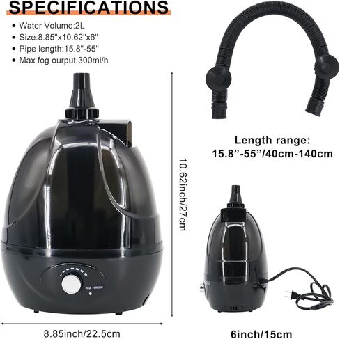 PetierWeit Reptile Fogger Large Tank Reptile Humidifiers Adjustable Fogger Mister for Reptiles Terrarium Humidifier with Extendable Hose Ideal for Reptiles Amphibians Vivarium in Kuwait