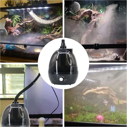 PetierWeit Reptile Fogger Large Tank Reptile Humidifiers Adjustable Fogger Mister for Reptiles Terrarium Humidifier with Extendable Hose Ideal for Reptiles Amphibians Vivarium in Kuwait