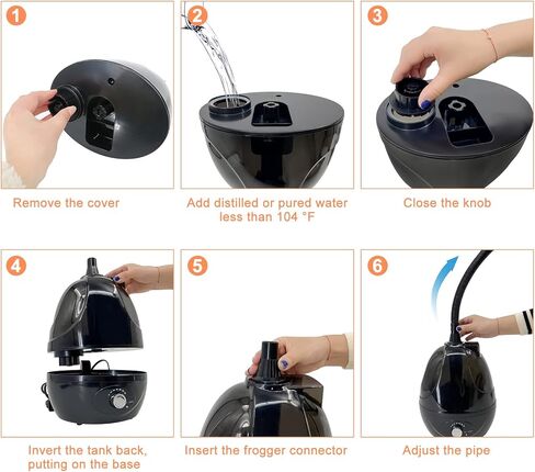 PetierWeit Reptile Fogger Large Tank Reptile Humidifiers Adjustable Fogger Mister for Reptiles Terrarium Humidifier with Extendable Hose Ideal for Reptiles Amphibians Vivarium in Kuwait