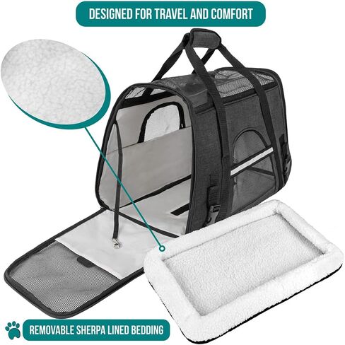 PetAmi Airline Approved Pet Carrier Cats & Small Dogs, Small Heather Taupe in Kuwait
