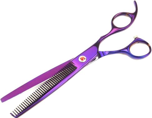 LILYS PET Professional PET Grooming scissors Kit,Coated Titanium,Sharp and Strong Stainless Steel Blade for Dogs Cats Hair Cutting,3 Pieces of Scissors with a Comb and a Case (7.0 inches, Purple) in Saudi Arabia