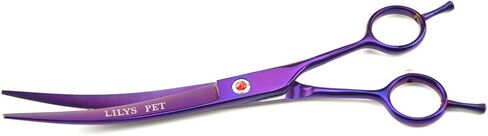 LILYS PET Professional PET Grooming scissors Kit,Coated Titanium,Sharp and Strong Stainless Steel Blade for Dogs Cats Hair Cutting,3 Pieces of Scissors with a Comb and a Case (7.0 inches, Purple) in Saudi Arabia