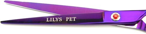 LILYS PET Professional PET Grooming scissors Kit,Coated Titanium,Sharp and Strong Stainless Steel Blade for Dogs Cats Hair Cutting,3 Pieces of Scissors with a Comb and a Case (7.0 inches, Purple) in Saudi Arabia