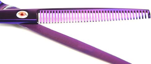 LILYS PET Professional PET Grooming scissors Kit,Coated Titanium,Sharp and Strong Stainless Steel Blade for Dogs Cats Hair Cutting,3 Pieces of Scissors with a Comb and a Case (7.0 inches, Purple) in Saudi Arabia