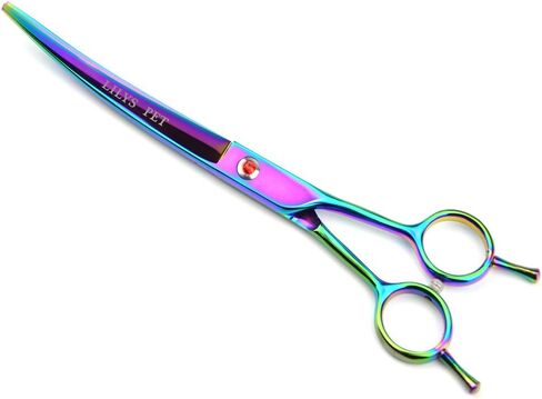 LILYS PET Professional PET Grooming scissors Kit,Coated Titanium,Sharp and Strong Stainless Steel Blade for Dogs Cats Hair Cutting,3 Pieces of Scissors with a Comb and a Case (7.0 inches, Purple) in Kuwait