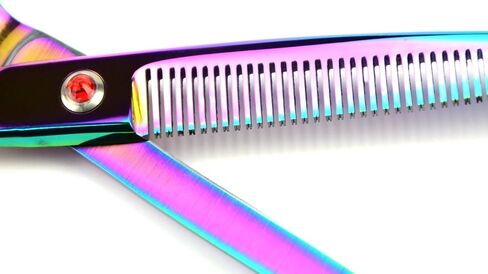 LILYS PET Professional PET Grooming scissors Kit,Coated Titanium,Sharp and Strong Stainless Steel Blade for Dogs Cats Hair Cutting,3 Pieces of Scissors with a Comb and a Case (7.0 inches, Purple) in Kuwait