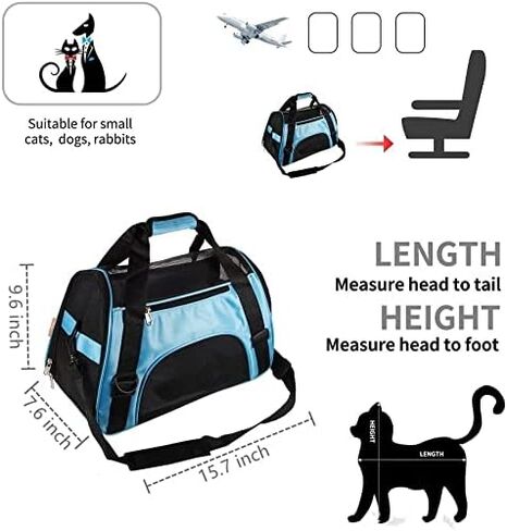 Pet Carrier Bag, Airline Approved Duffle Bags, Pet Travel Portable Bag Home for Little Dogs, Cats and Puppies, Small Animals (Small, Pink) in Kuwait