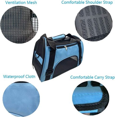 Pet Carrier Bag, Airline Approved Duffle Bags, Pet Travel Portable Bag Home for Little Dogs, Cats and Puppies, Small Animals (Small, Pink) in Kuwait