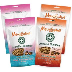 ميويجوانا | عيد السلمون والروبيان وسرطان البحر | حزمة كرانشي مونشي | مركز النعناع البري العضوي | صنع في الولايات المتحدة الأمريكية | مكافآت عالية الفعالية للقطط in Kuwait