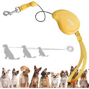 سلسلة جرار للكلاب قابلة للسحب وخالية من التشابك للكلاب الصغيرة والكبيرة والمتوسطة، مقود صغير محمول للحيوانات الاليفة مع حبال قابلة للانكماش التلقائي وشريط نايلون قوي ومكابح بيد واحدة، وقفل، شكل مانجو in Kuwait