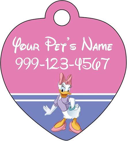 Daisy Duck Pet Id Tag for Dogs & Cats Personalized w/ Name & Number in Kuwait