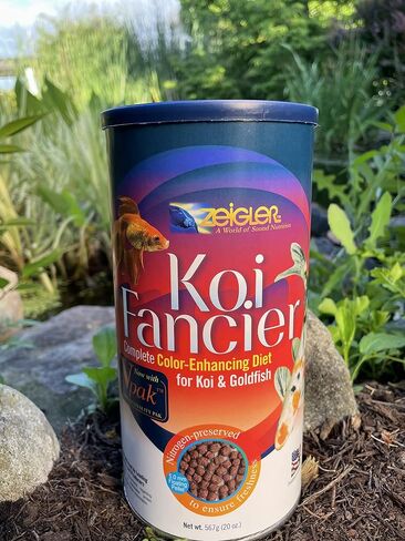 Zeigler Fish Food (20 OZ Canister) 5mm Floating Pellets for Koi and Goldfish, Performance Fancier Diet for Enhancing Color - Fortified with V pak and Spirulina in Saudi Arabia