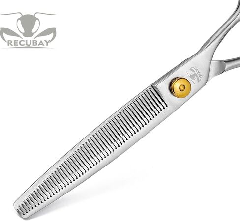 مقصات الكلاب الاحترافية من Recubay Gold Mantis، مقص مستقيم 7.5 بوصة لجميع السلالات، أدوات مقص حادة وسلسة in Kuwait