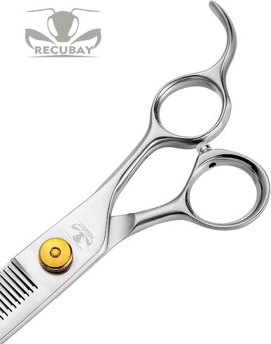 مقصات الكلاب الاحترافية من Recubay Gold Mantis، مقص مستقيم 7.5 بوصة لجميع السلالات، أدوات مقص حادة وسلسة in Kuwait