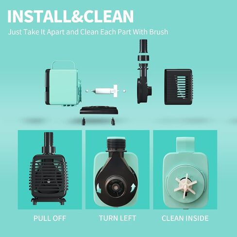 WELMIX 600GPH (2700L/H 35W) مضخة مياه غاطسة لحوض السمك مضخة نافورة هادئة ارتفاع رفع 8.2 قدم لخزان الأسماك والبركة والنوافير والزراعة المائية والشلال مع 3 فوهات وسلك طاقة بطول 6 أقدام in Saudi Arabia