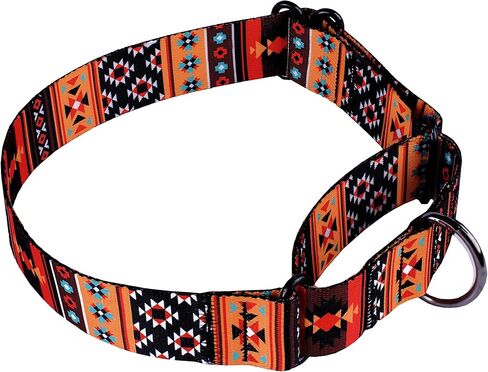 Murom Martingale Collar for Dogs Small Medium Large Tribal Geometric Pattern Training Wide Collars Puppy Adjustable Heavy Duty (Tribal, 15-20 inches) in Kuwait