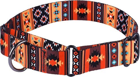 Murom Martingale Collar for Dogs Small Medium Large Tribal Geometric Pattern Training Wide Collars Puppy Adjustable Heavy Duty (Tribal, 15-20 inches) in Kuwait
