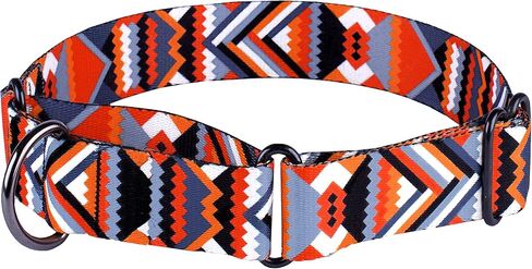 Murom Martingale Collar for Dogs Small Medium Large Tribal Geometric Pattern Training Wide Collars Puppy Adjustable Heavy Duty (Tribal, 15-20 inches) in Kuwait