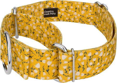 Country Brook Petz - طوق الكلاب Spring Cottagecore Martingale - مجموعة الربيع مع 6 تصميمات لفصل الربيع (1 1/2 بوصة، متوسط) in Kuwait
