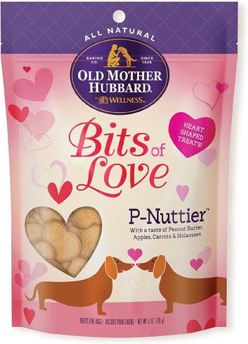 Old Mother Hubbard Natural Crunchy Dog Biscuits, Oven-Baked Healthy Treats for Dogs, Limited-Edition Holiday-Inspired Shapes (Peanut Butter - Valentine's Day, 6-Ounce Bag) in Kuwait