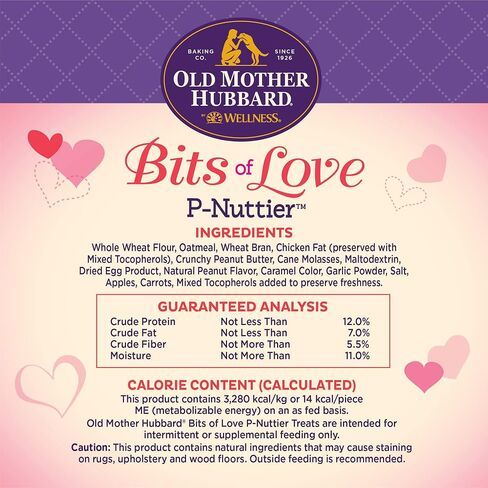 Old Mother Hubbard Natural Crunchy Dog Biscuits, Oven-Baked Healthy Treats for Dogs, Limited-Edition Holiday-Inspired Shapes (Peanut Butter - Valentine's Day, 6-Ounce Bag) in Kuwait