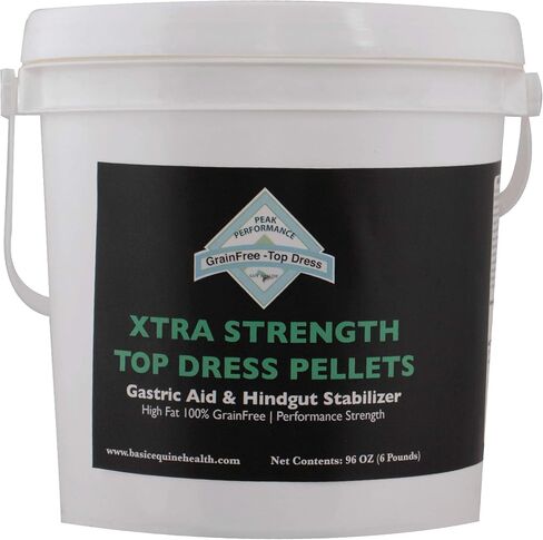 Gut Health Horse Weight Gain Supplement - Xtra Strength Peak Performance Top Dress Pellets (6 lbs) - Ulcer Aid for Horses That Promotes Weight Gain, Hoof Growth, Improved Mood, and Coat in Saudi Arabia