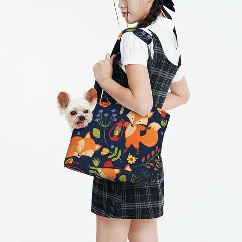 حامل حقيبة الحيوانات الأليفة على شكل زهرة الثعلب على شكل حيوان لطيف، حقيبة حمل على الكتف للحيوانات الأليفة، للكلاب الصغيرة والقطط والجرو والهريرة حقيبة يد محمولة أنيقة للسفر للحيوانات الأليفة. in Kuwait