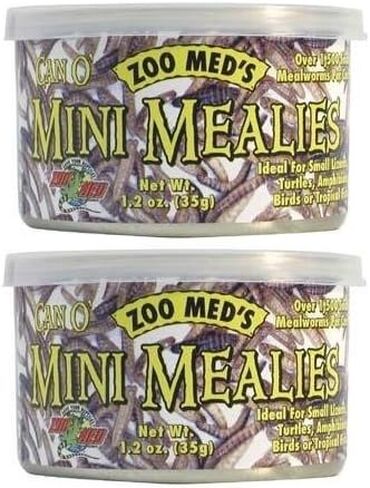 Zoo Med 2 Pack of Can O Mini Mealies Pet Food, 1.2 Ounces Per Can in Saudi Arabia