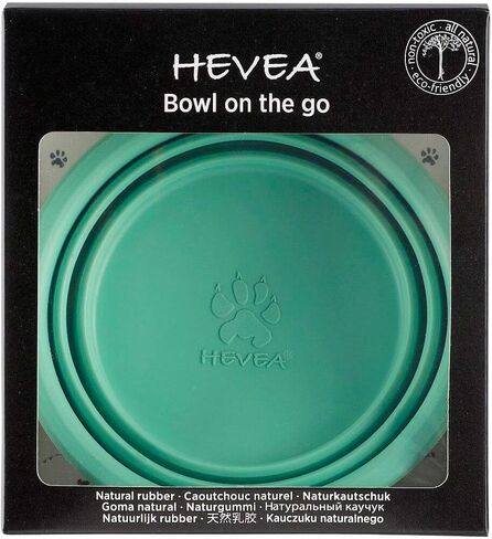 Hevea Collapsible Dog Bowl On The Go - Made from 100% Natural Rubber - Ultra Portable Pocket Sized Water Travel Dog Bowl - Tested and Safe for Your Dog (Old Rose) in Kuwait