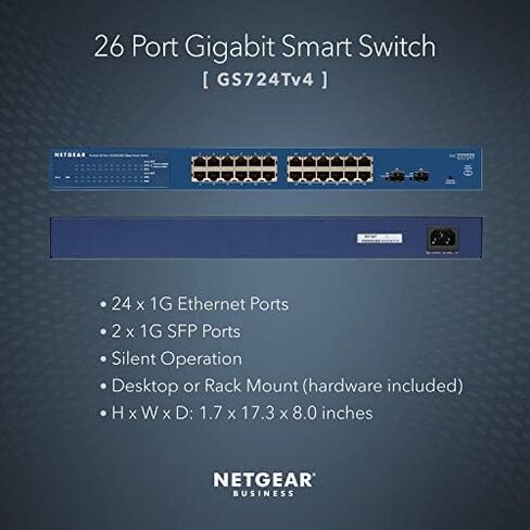 NETGEAR 10-Port 10G Multi-Gigabit Ethernet Smart Switch (MS510TXM) - Managed, 8 x Multi-gig Ports, 2 x 10G SFP+, Optional Insight Cloud Management, Desktop or Rackmount, Limited Lifetime Protection in Saudi Arabia