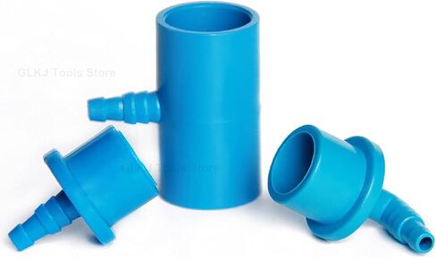 1pcs Blue / White PVC Pagoda Connector Aquarium Fish Tank Air Pump Accessories Air Hose Pipe Hose Connector - ( Color: White - Straight ) in Saudi Arabia