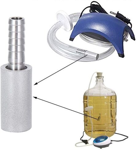 2 قطعة 0.5 ميكرومتر حجر تهوية من الفولاذ المقاوم للصدأ مع قطر خارجي 1/4 بوصة لحوض السمك وخزان الأسماك ومضخة هواء للزراعة المائية in Kuwait