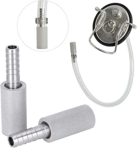 2 قطعة 0.5 ميكرومتر حجر تهوية من الفولاذ المقاوم للصدأ مع قطر خارجي 1/4 بوصة لحوض السمك وخزان الأسماك ومضخة هواء للزراعة المائية in Kuwait