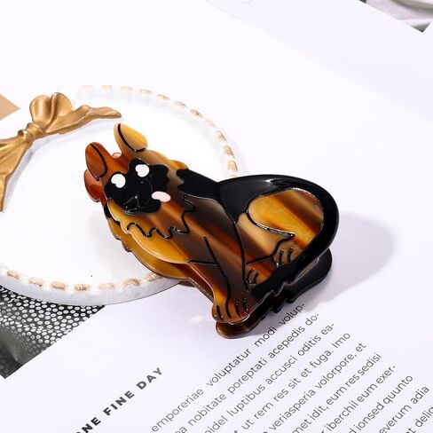 Dog Hair Claw Clips for Women, Fun Acetate Animal Hair Clips Cute Dachshunds Border Collie Dog Hair Barrettes Cat Pet Hair Accessory Dog Lovers Gifts in Kuwait