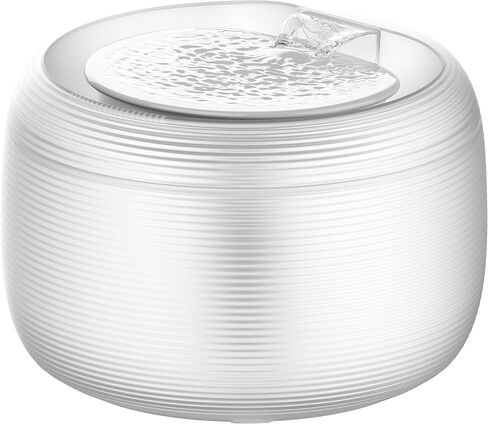 نافورة مياه ناجت لايت للحيوانات الأليفة | نافورة شرب للقطط والكلاب سعة 2.5 لتر (أبيض) in Kuwait