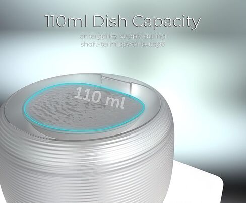 نافورة مياه ناجت لايت للحيوانات الأليفة | نافورة شرب للقطط والكلاب سعة 2.5 لتر (أبيض) in Kuwait