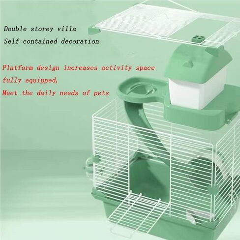 قفص محمول للسفر للهامستر السوري من طابقين للهامستر السوري والقوارض والهامستر القزم مقاس 12 × 9 × 7 انش (ازرق) in Kuwait