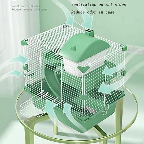 قفص محمول للسفر للهامستر السوري من طابقين للهامستر السوري والقوارض والهامستر القزم مقاس 12 × 9 × 7 انش (ازرق) in Kuwait