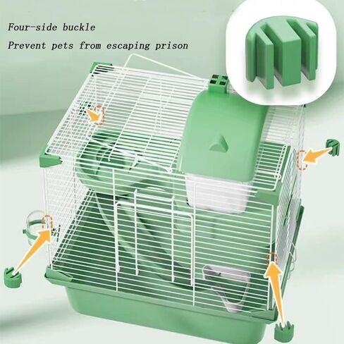 قفص محمول للسفر للهامستر السوري من طابقين للهامستر السوري والقوارض والهامستر القزم مقاس 12 × 9 × 7 انش (ازرق) in Kuwait