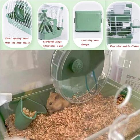 قفص محمول للسفر للهامستر السوري من طابقين للهامستر السوري والقوارض والهامستر القزم مقاس 12 × 9 × 7 انش (ازرق) in Kuwait